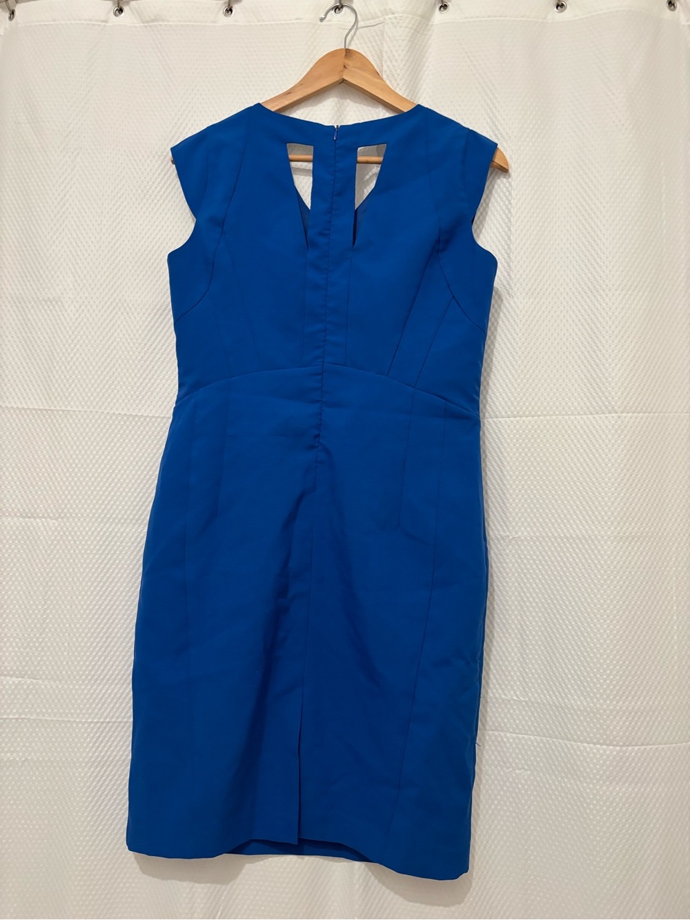 Tailored Royal Blue Midi Sheath Dress - Picture 4 of 5